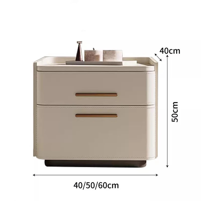 Luxury Storage Nightstand Aesthetic Simple Drawer Italian Bedside Table