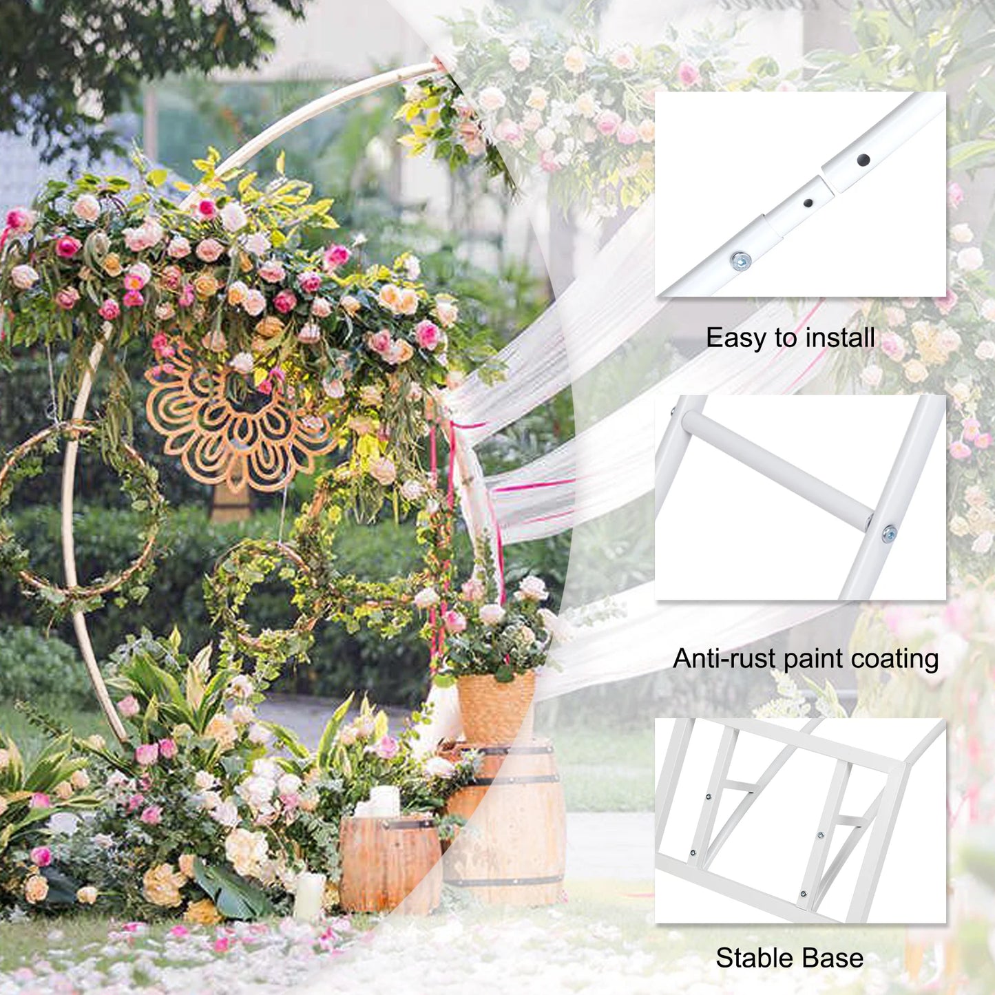 Large Metal Round Arch Stand