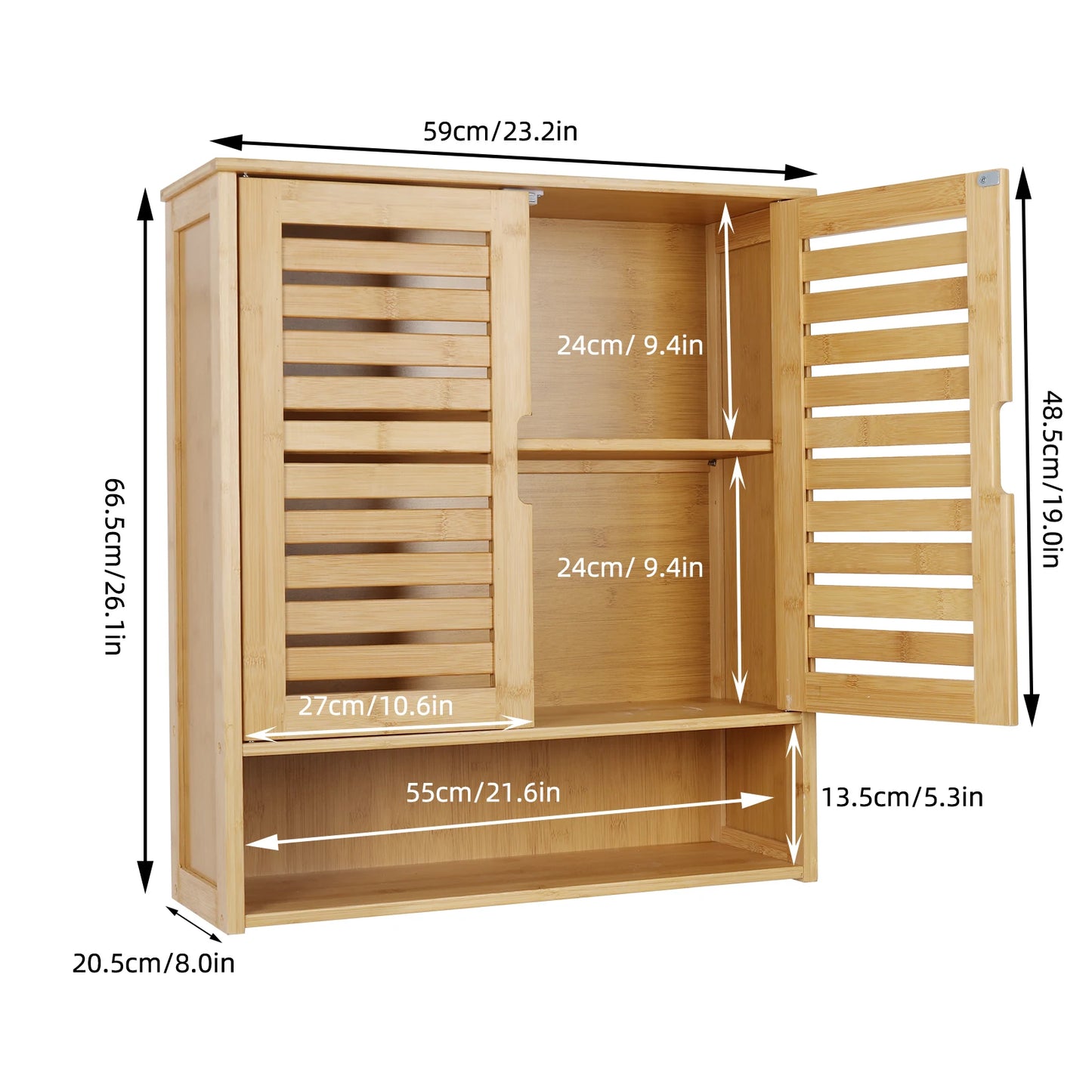 Bamboo Wall Bathroom Cabinet