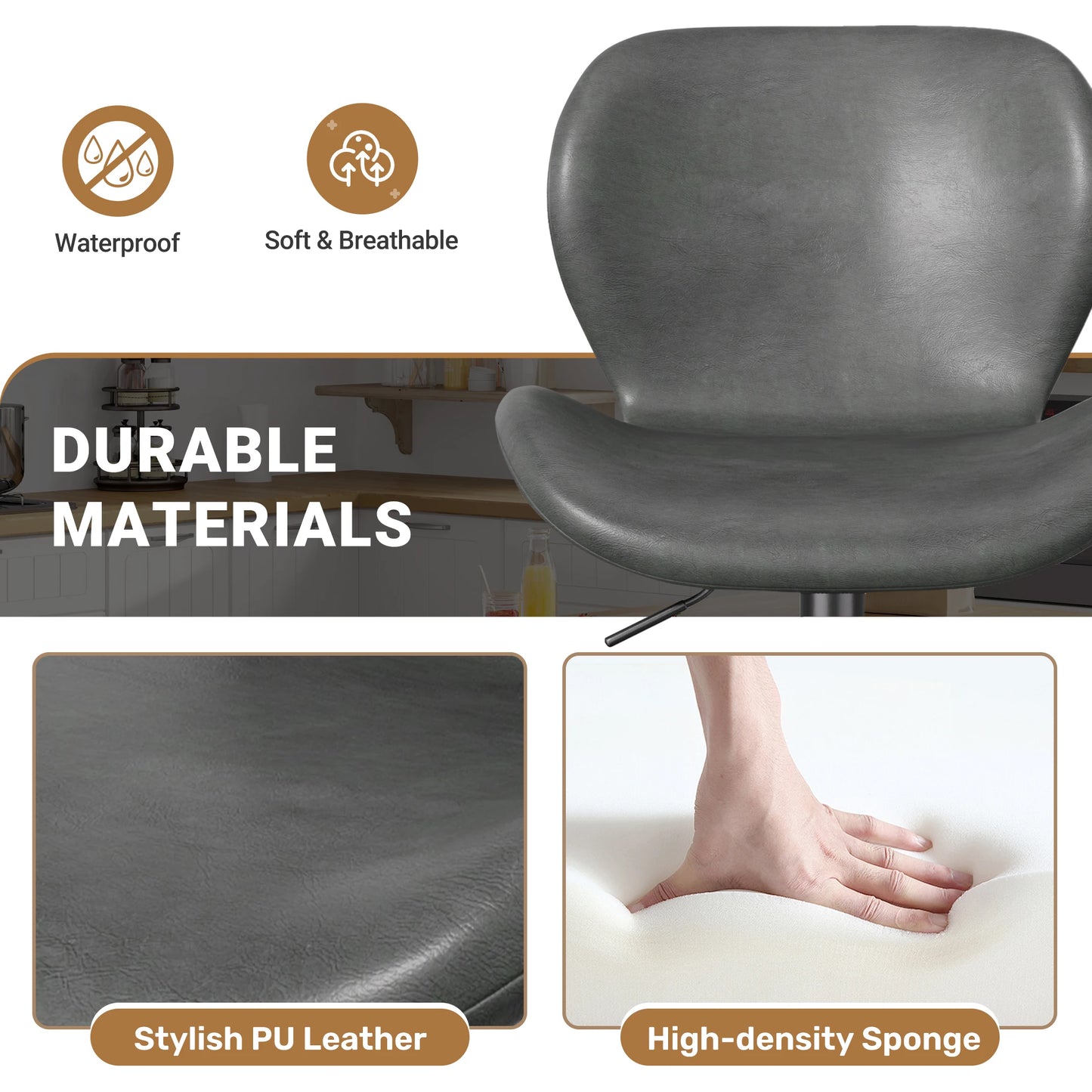 Adjustable Swivel Bar Stools