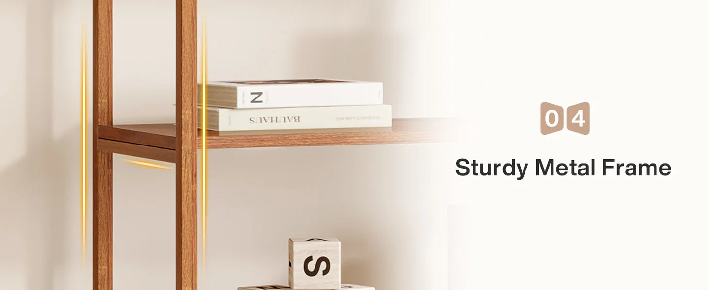 Arched 5‑Tier Bookcase