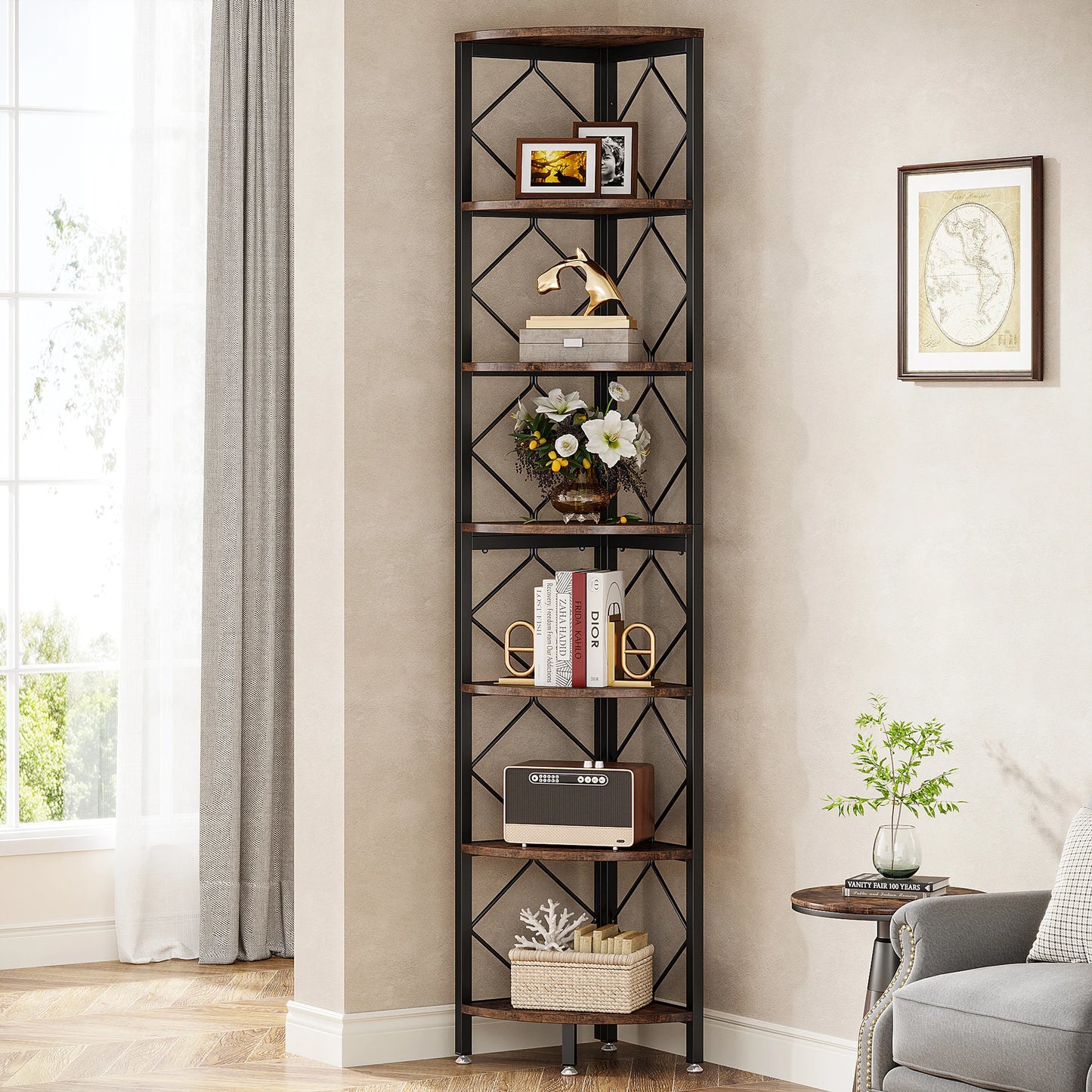 Slim Corner Bookcase