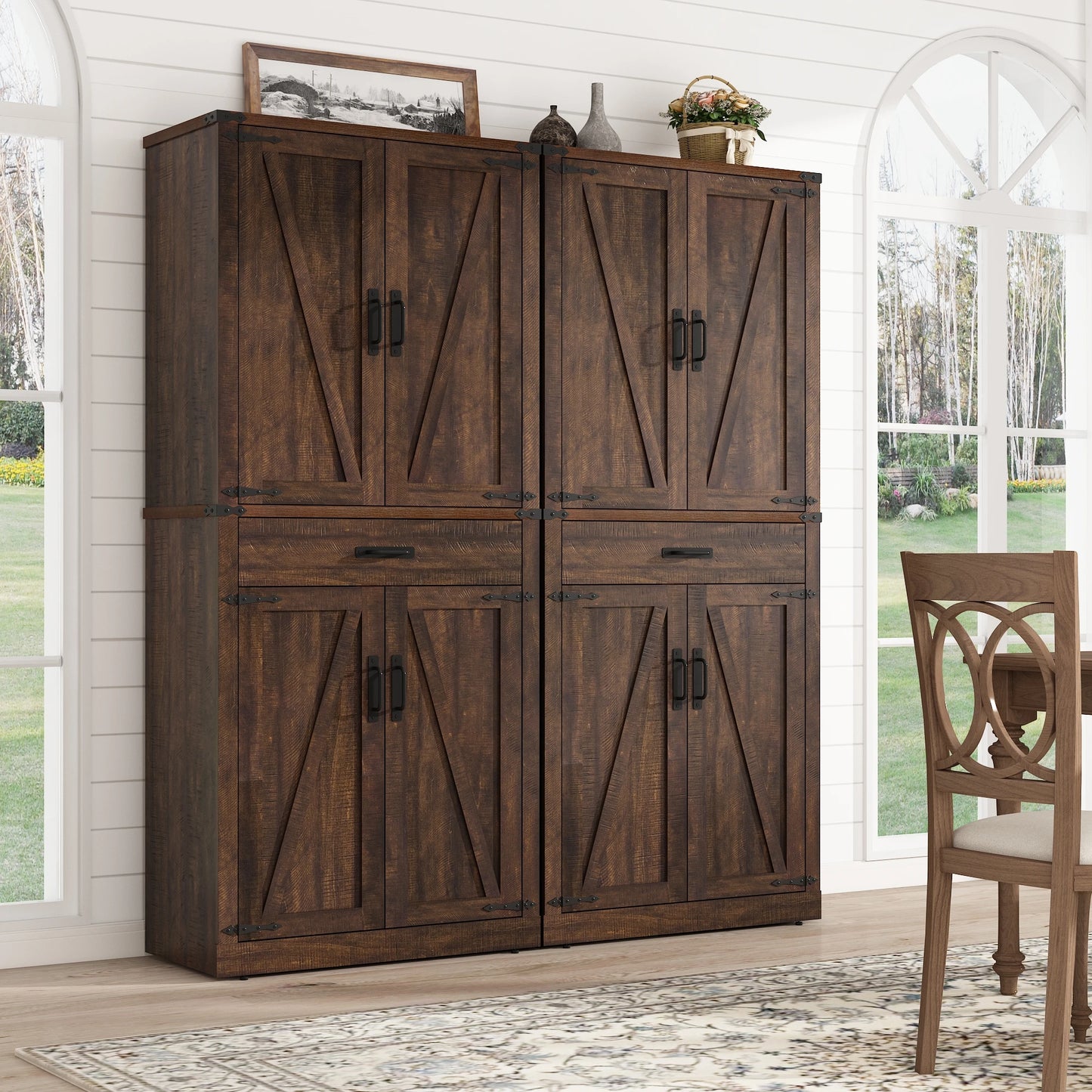 rustic kitchen cabinet with drawer