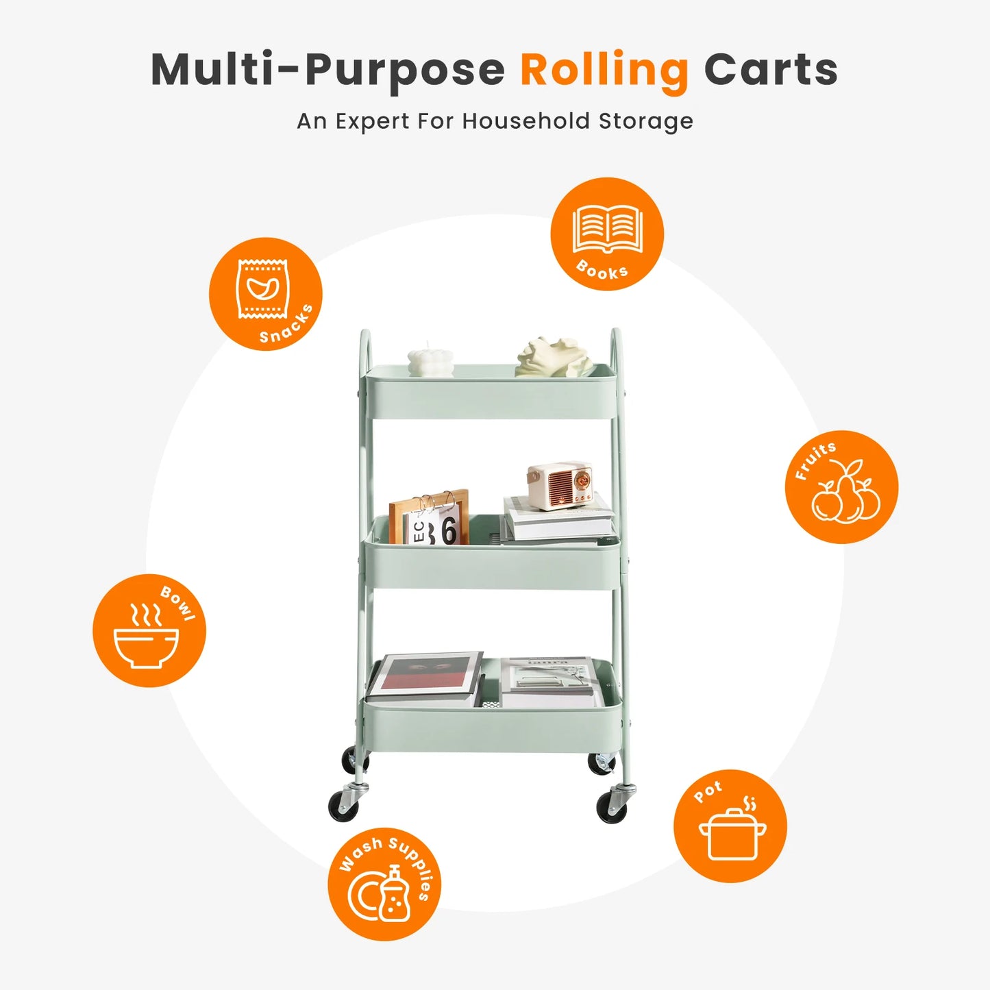 3 Tier Metal Cart