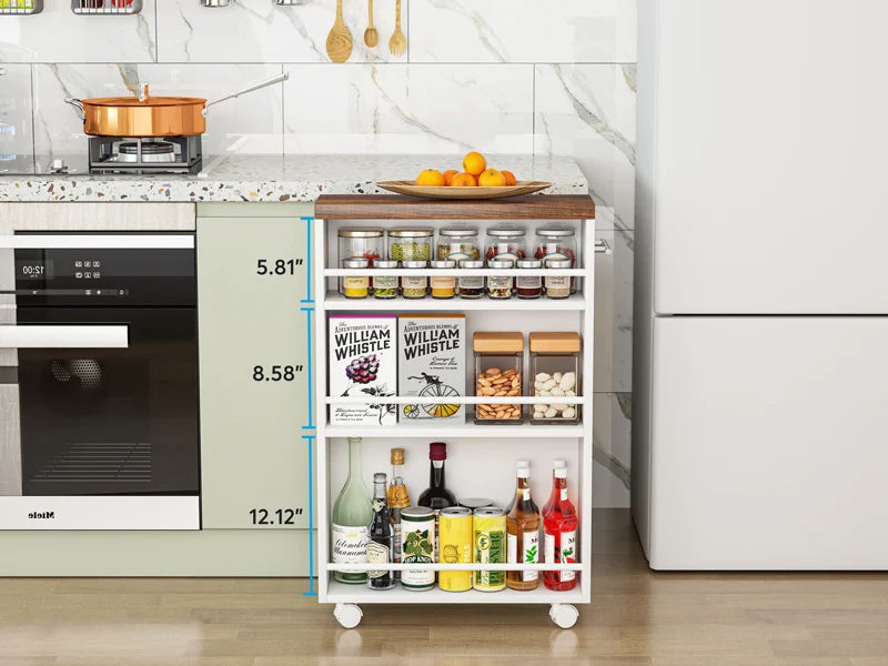 Slim Rolling Utility Cart