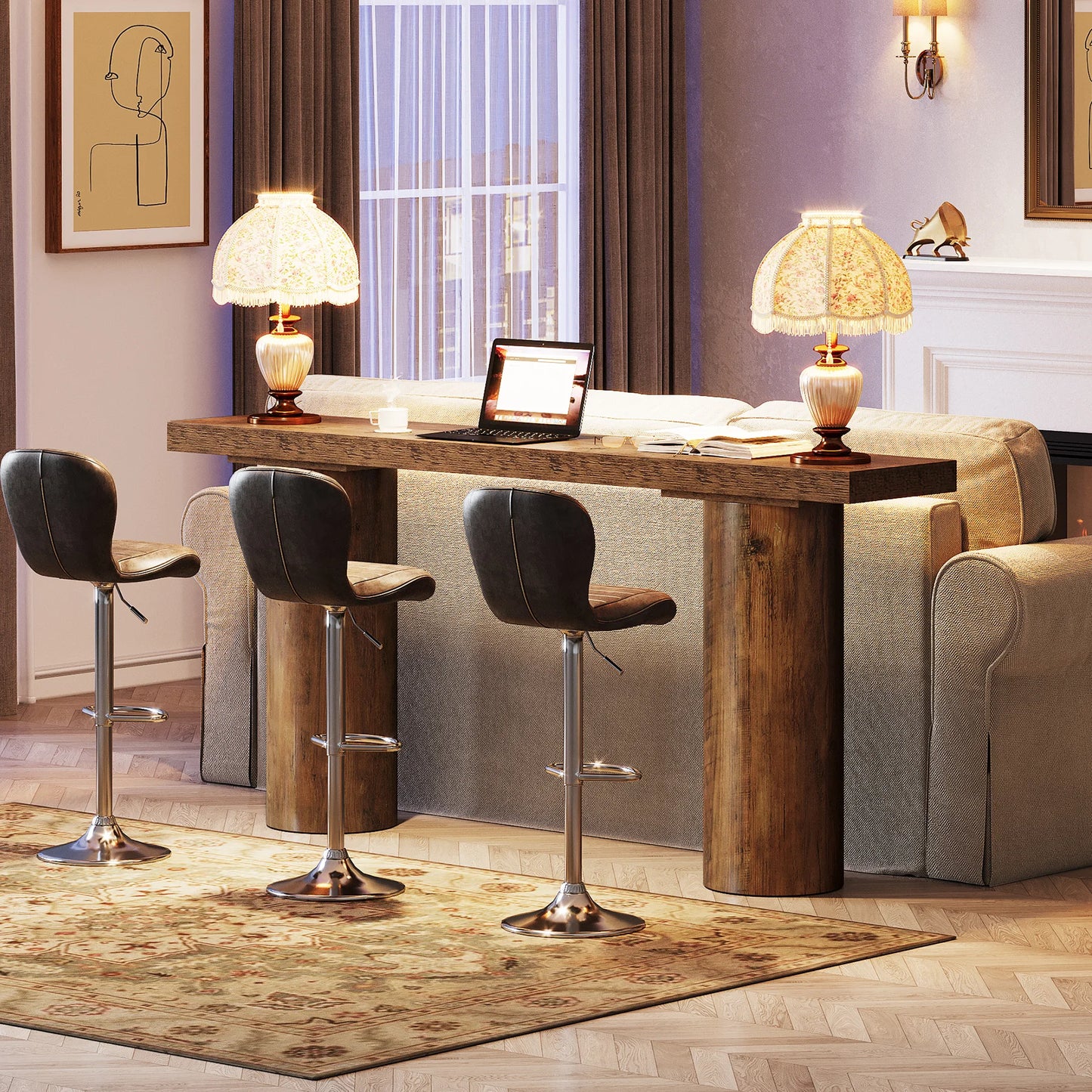 Long Bar Console Table