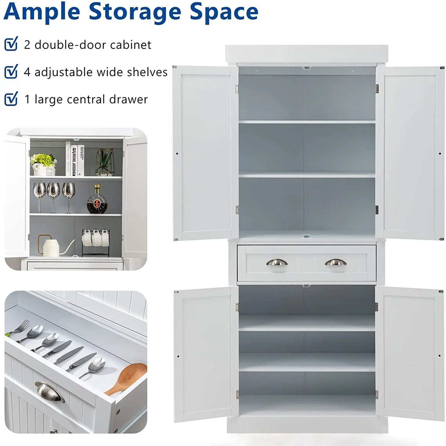72" Pantry Cabinet Storage