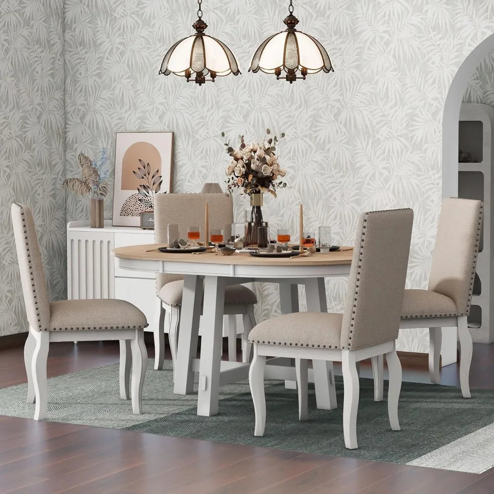 Extendable Round Table Set