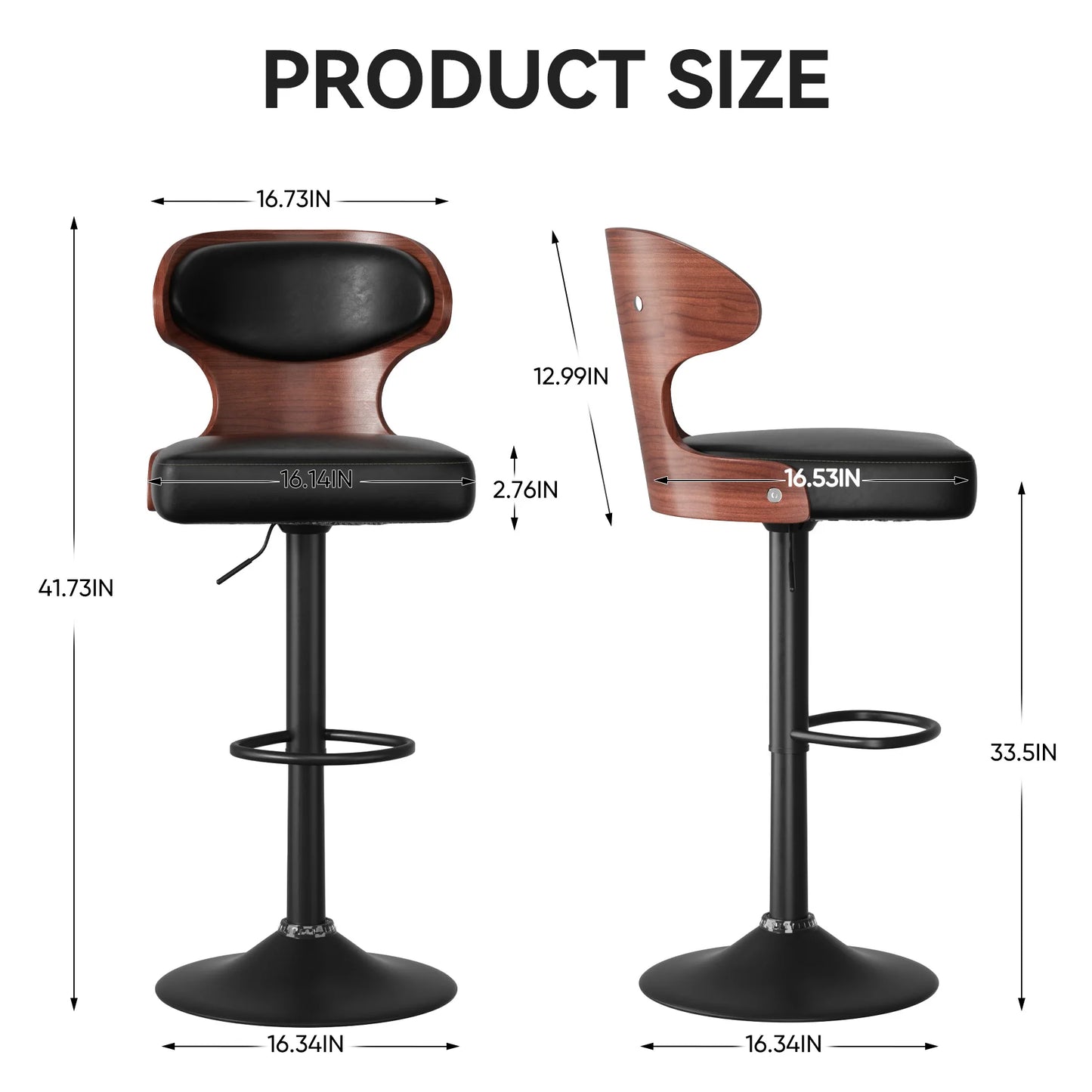 Rotating PU Bar Stools
