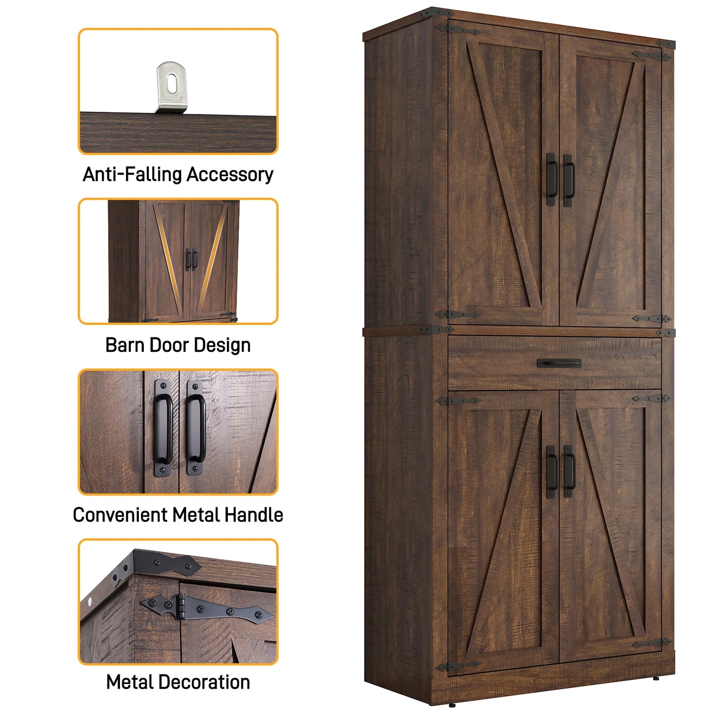 rustic kitchen cabinet with drawer