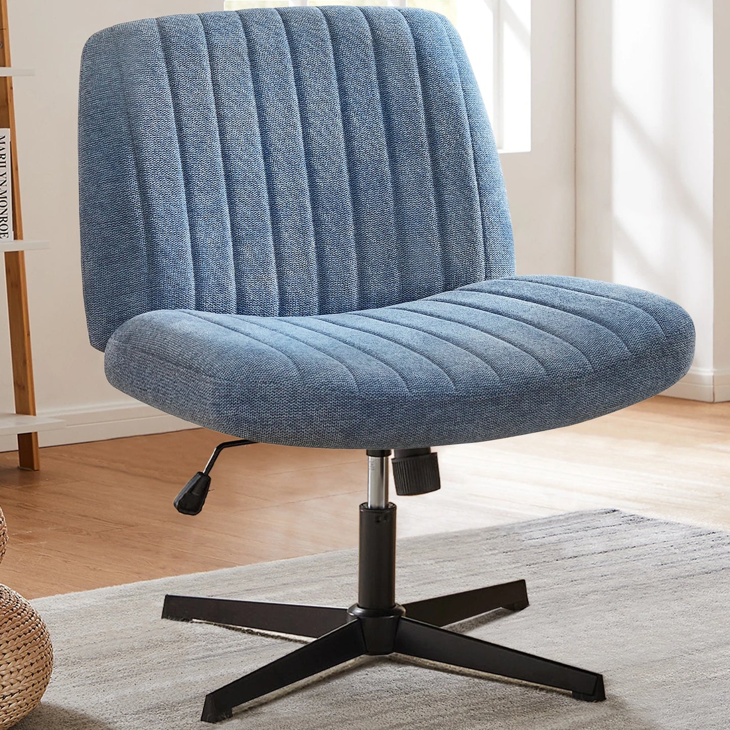 Cross Legged Office Chair with Adjustable Swivel