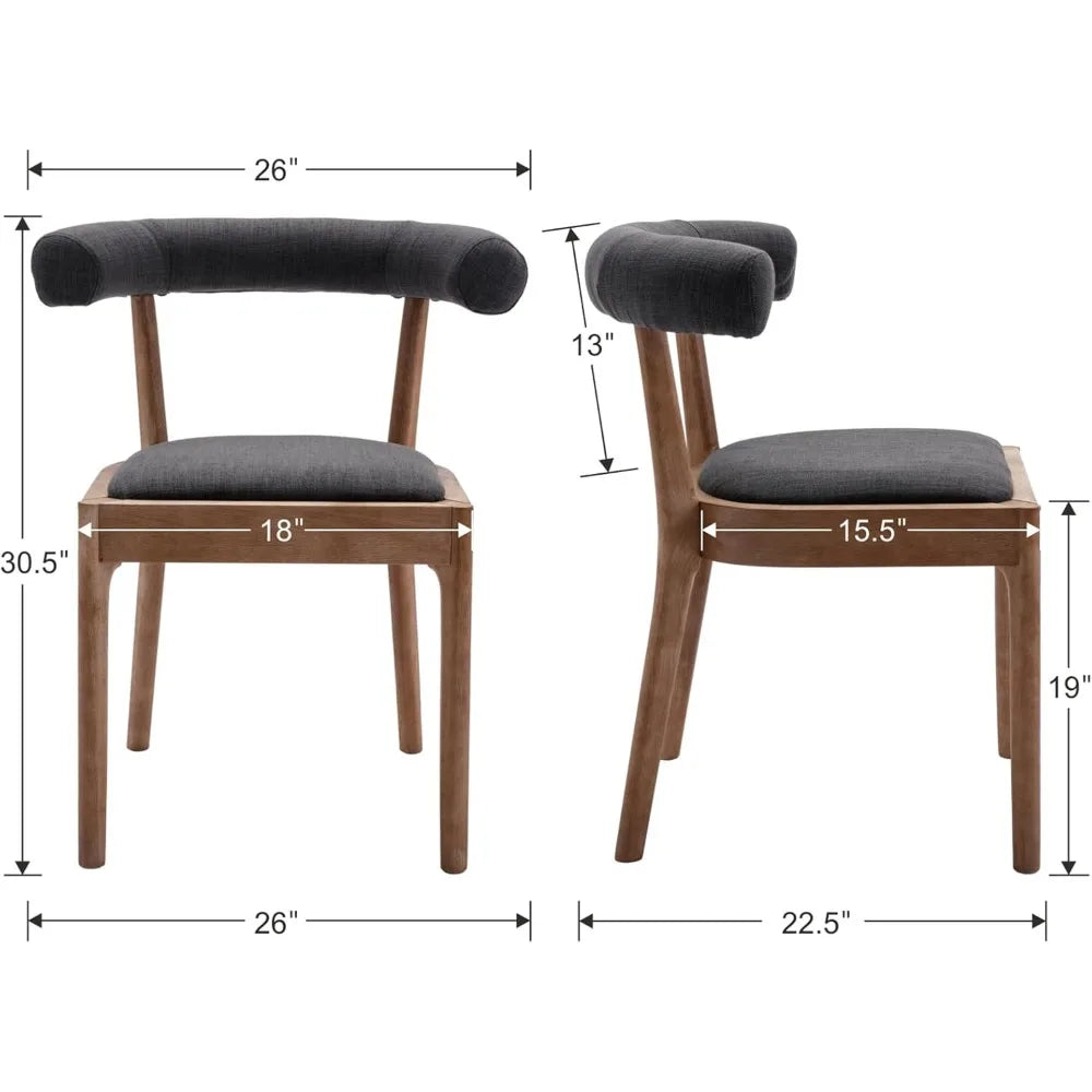 Curved Open Back Chair Set