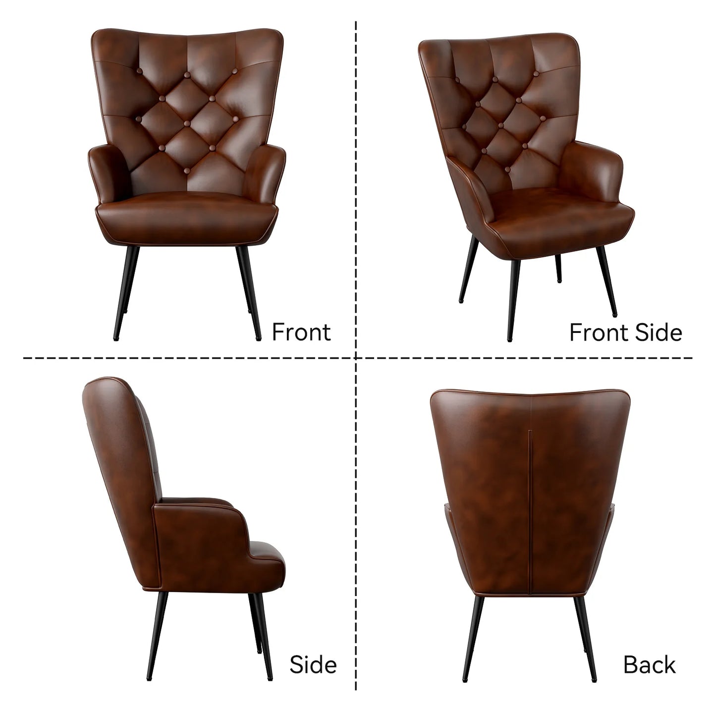 Velvet High Back Armchair