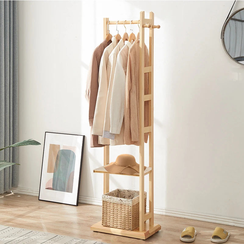 Bamboo Coat and Shoe Organizer Rack