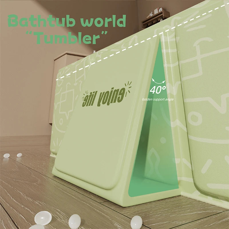 Thick foldable bathtub
