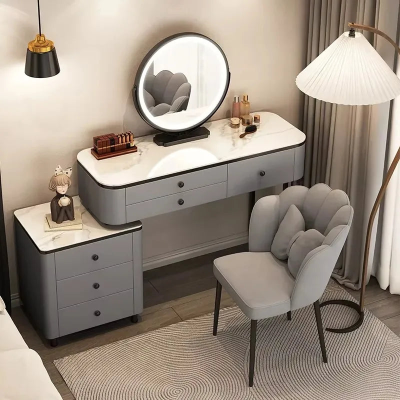 Luxury Vanity Table with Mirror & Drawers – Modern Classic Makeup Desk