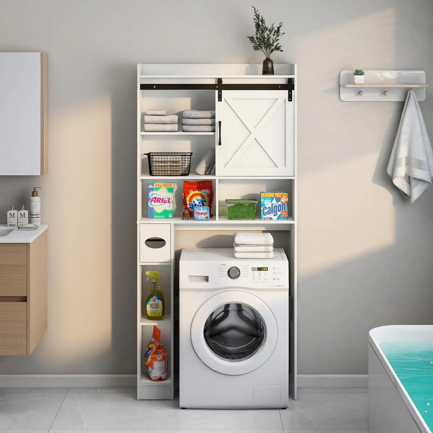 Wooden Over the Toilet Storage Cabinet