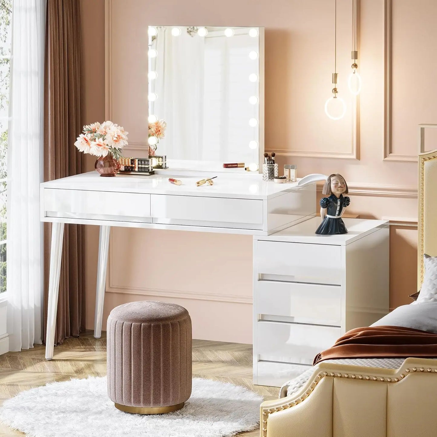 High Gloss Vanity Desk