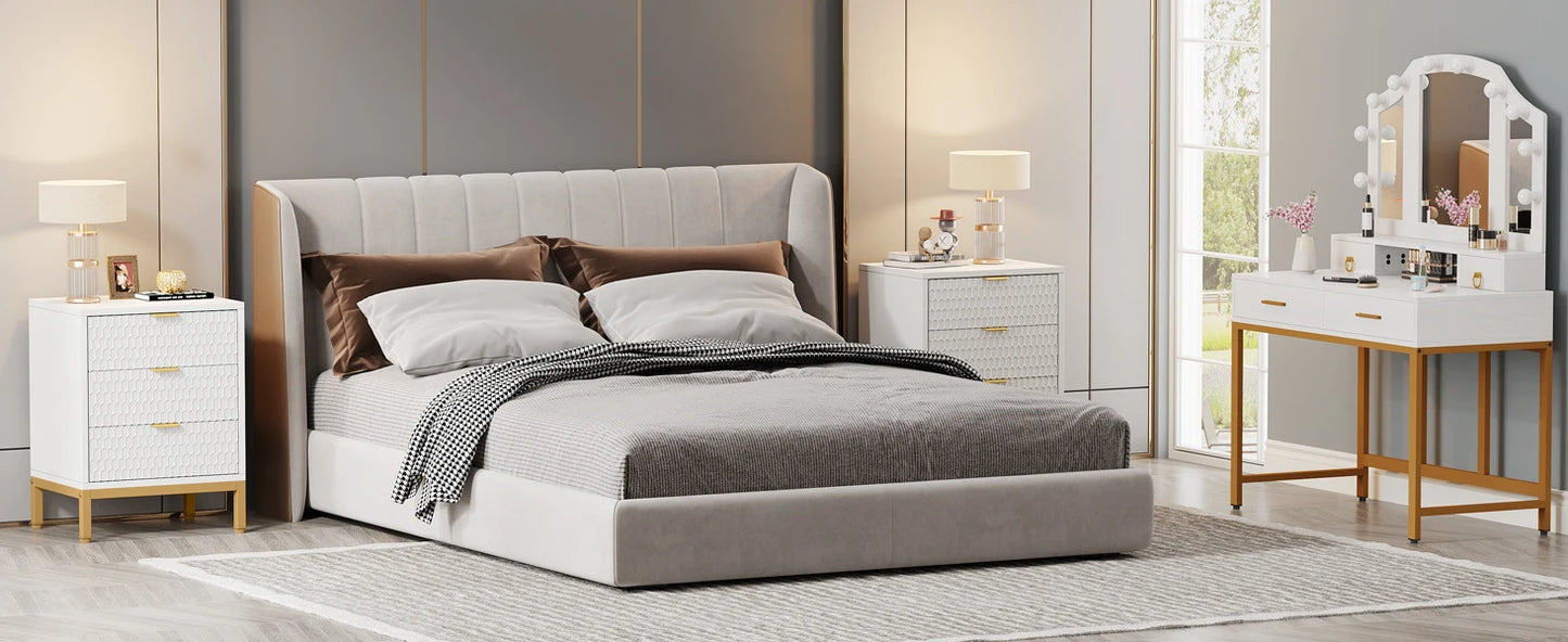 Hexagon 3-Drawer Nightstand