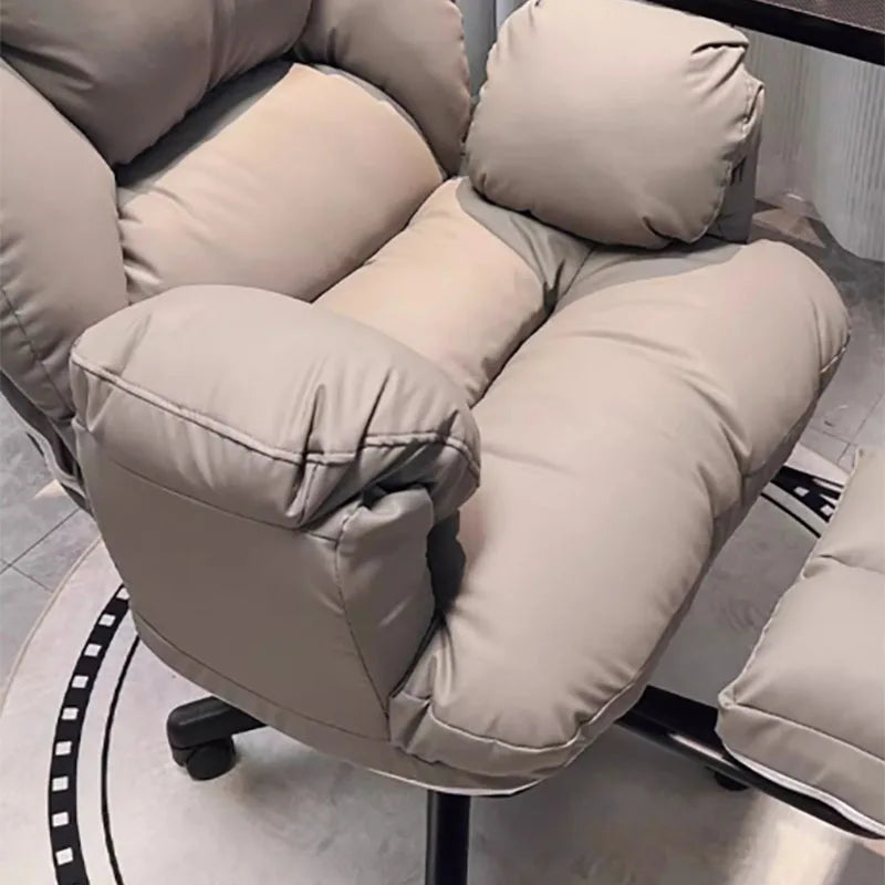 Compact Swivel Office Chair with Cushion