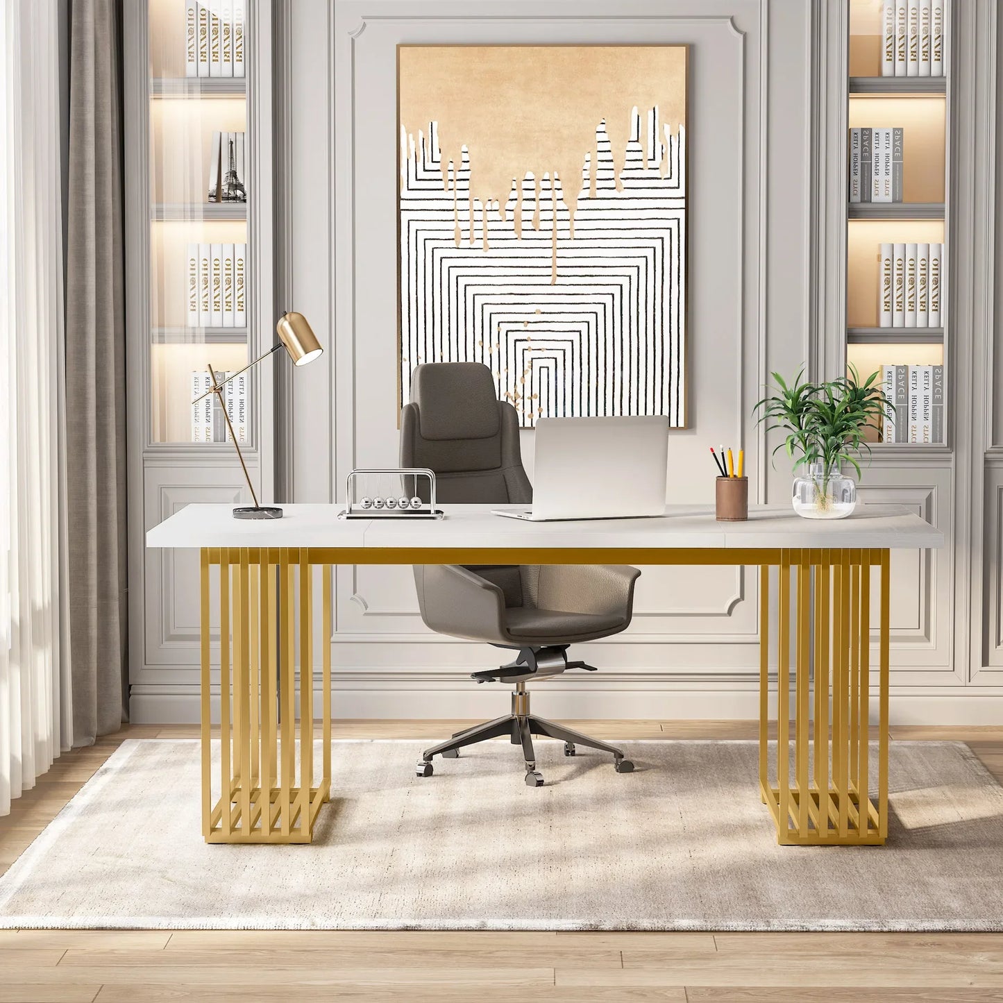Gold-Leg Work Desk