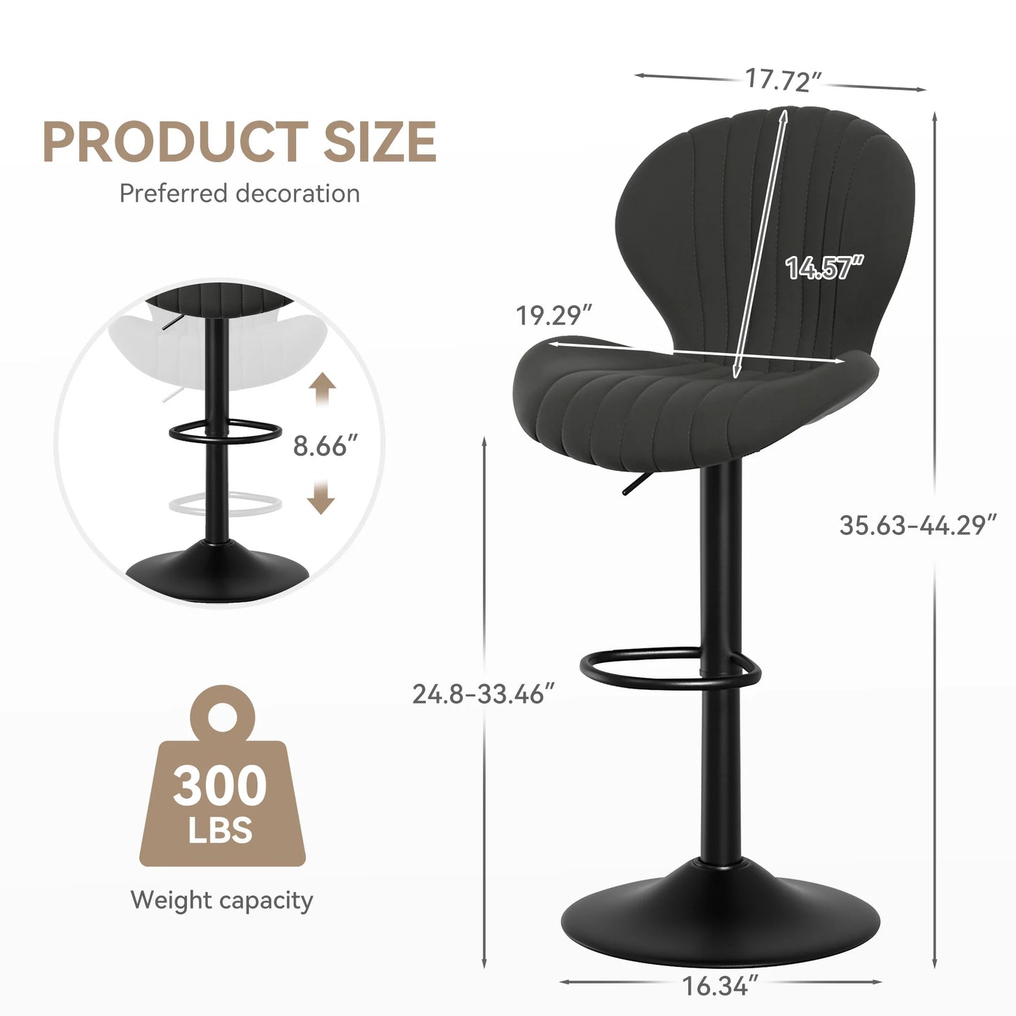 Modern Rotating Bar Stools