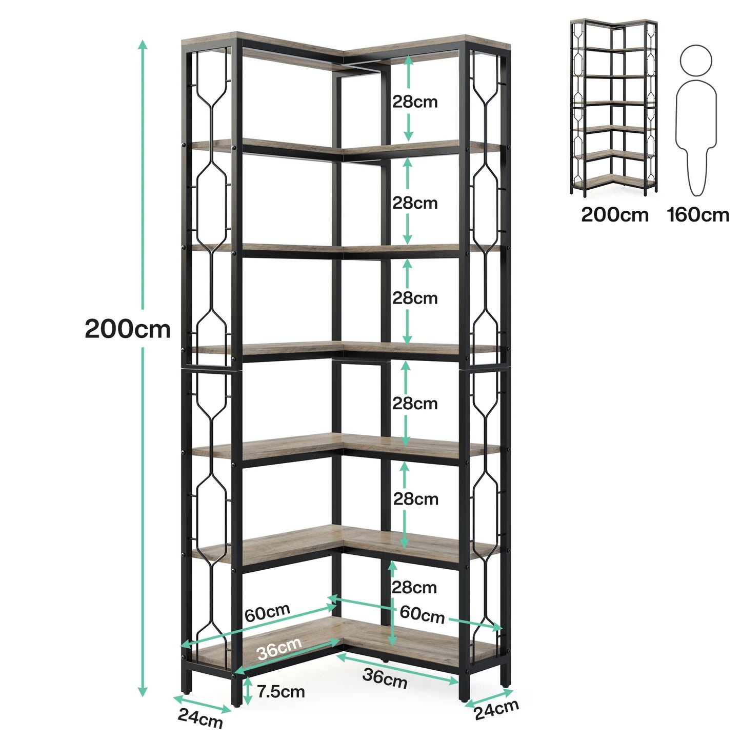 Industrial Corner Shelf