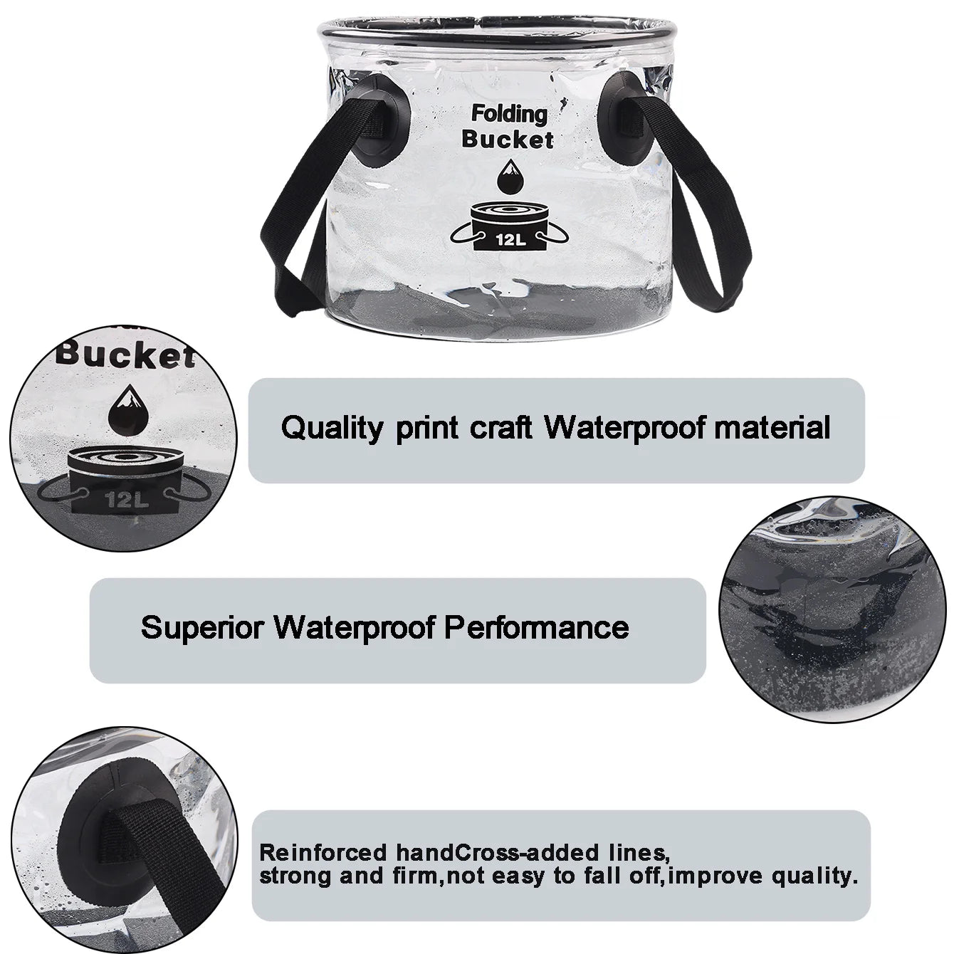 Multifunctional Collapsible Camping Storage Bucket