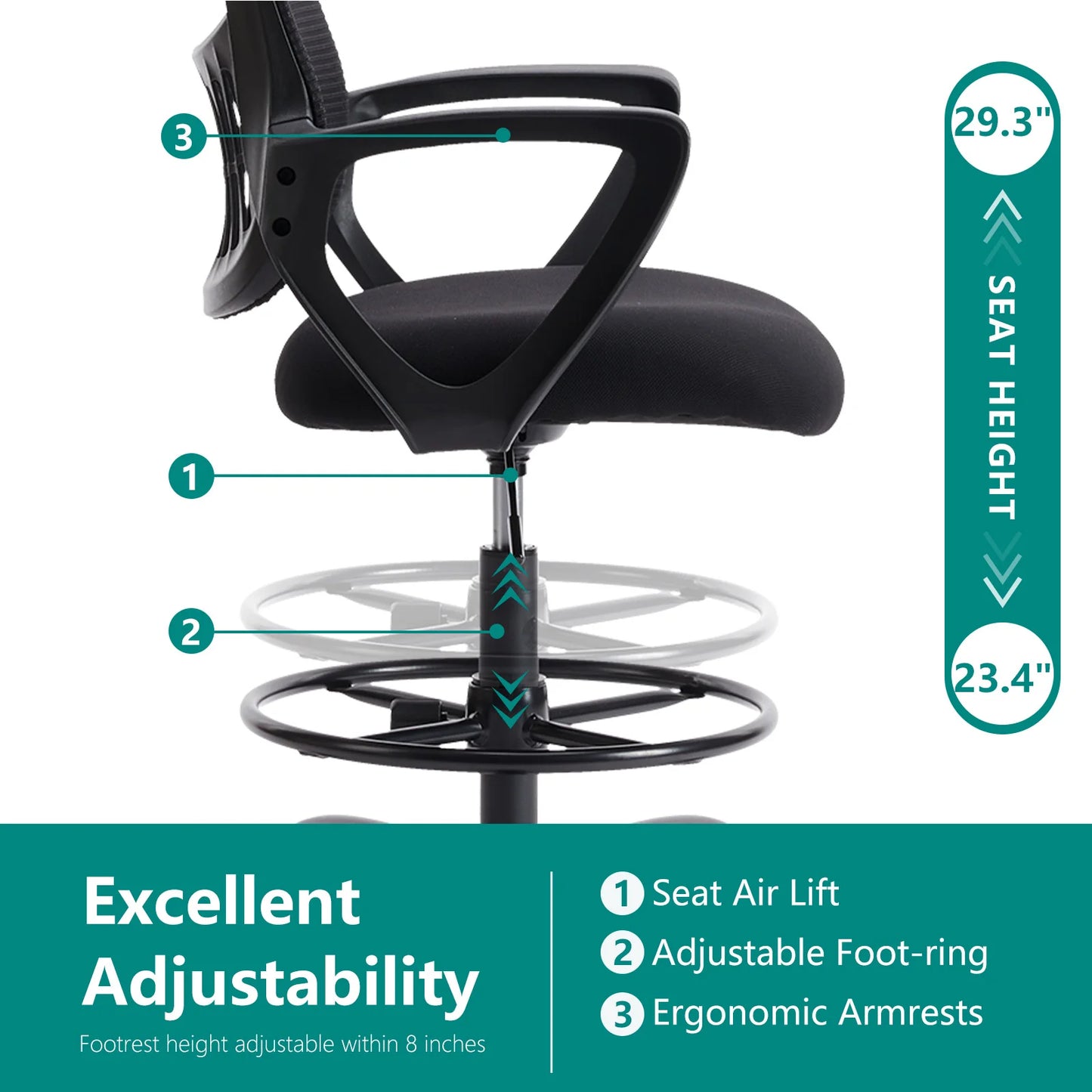 Ergonomic Mesh Backrest Office Chair