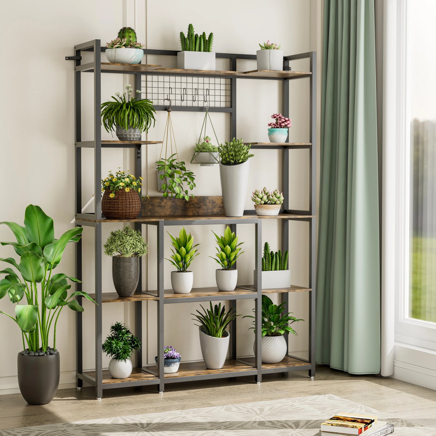 Industrial 5-Tier Bookshelf