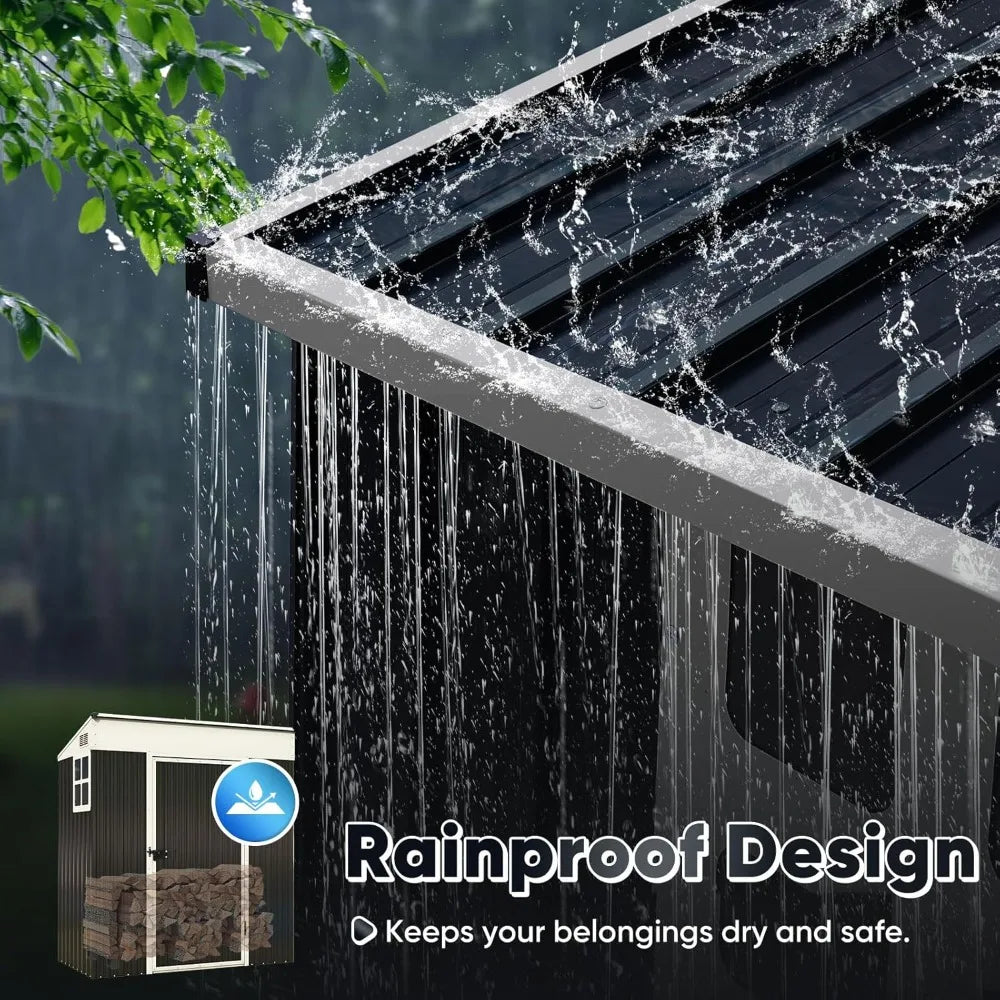 5×3 FT Compact Metal Storage Shed