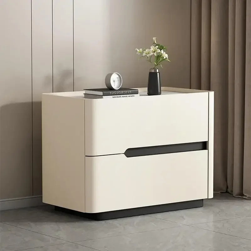 Nordic Modern Night Table – Minimalist Storage Bedside Table with Drawers