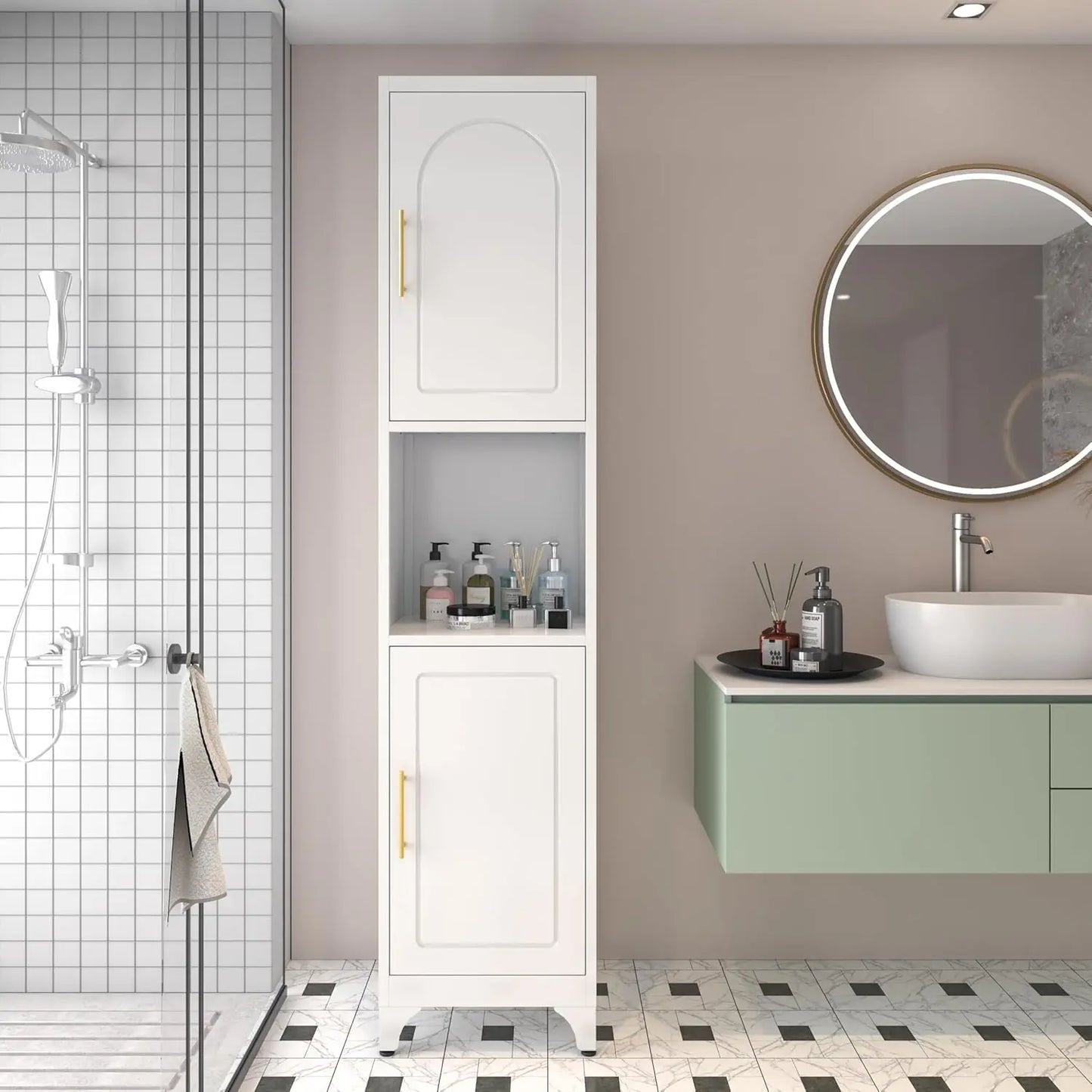 Tall Slim Bathroom Cabinet