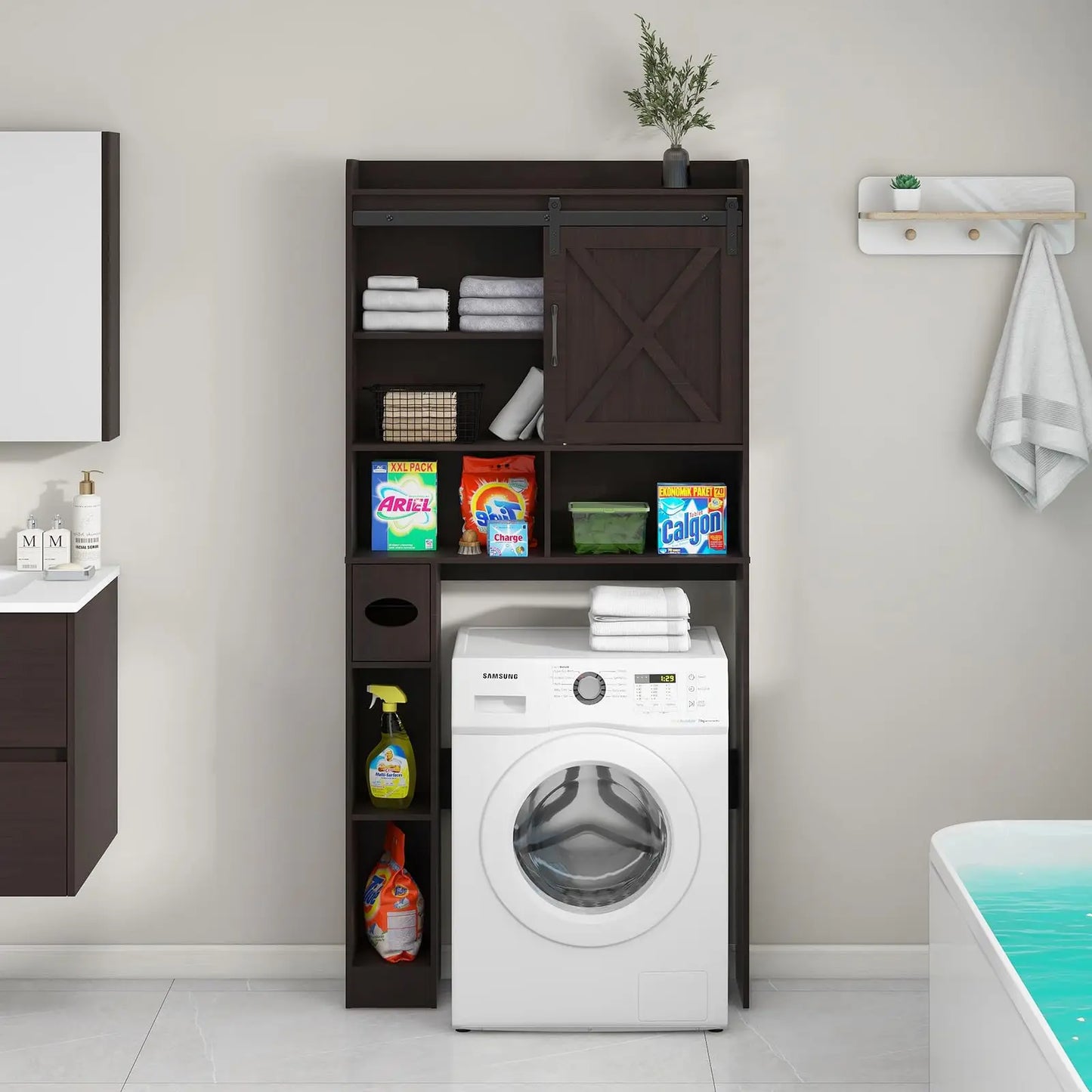 Wooden Over the Toilet Storage Cabinet