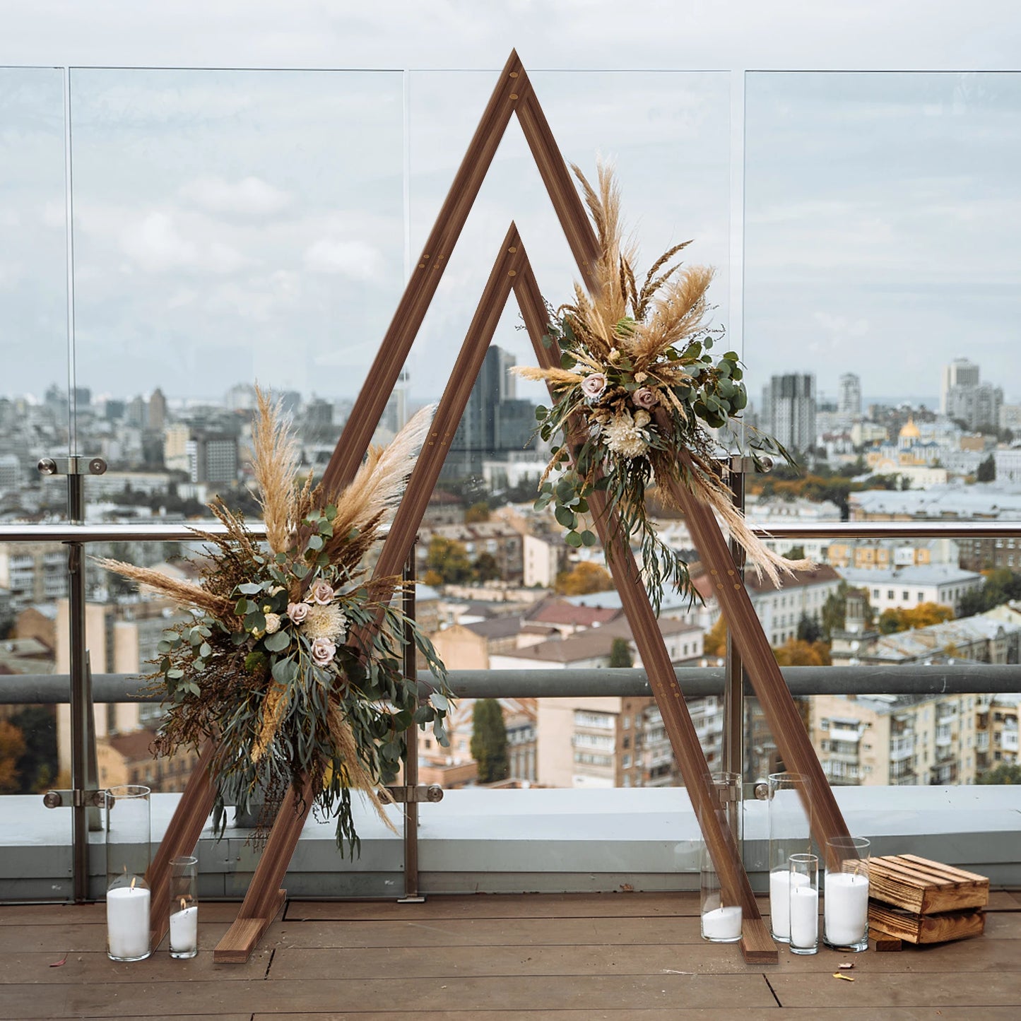 2-Pack Wooden Triangle Arch