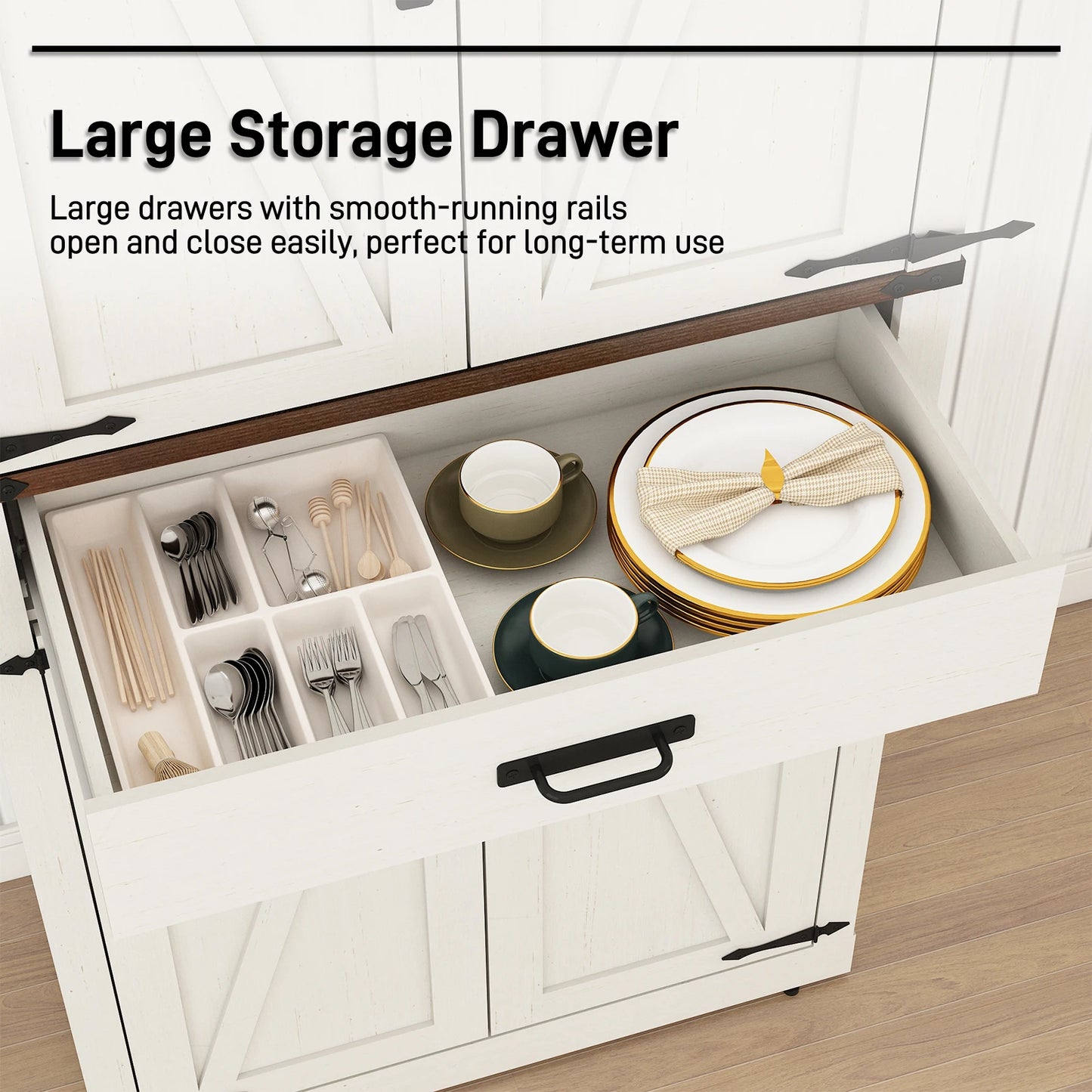 rustic kitchen cabinet with drawer