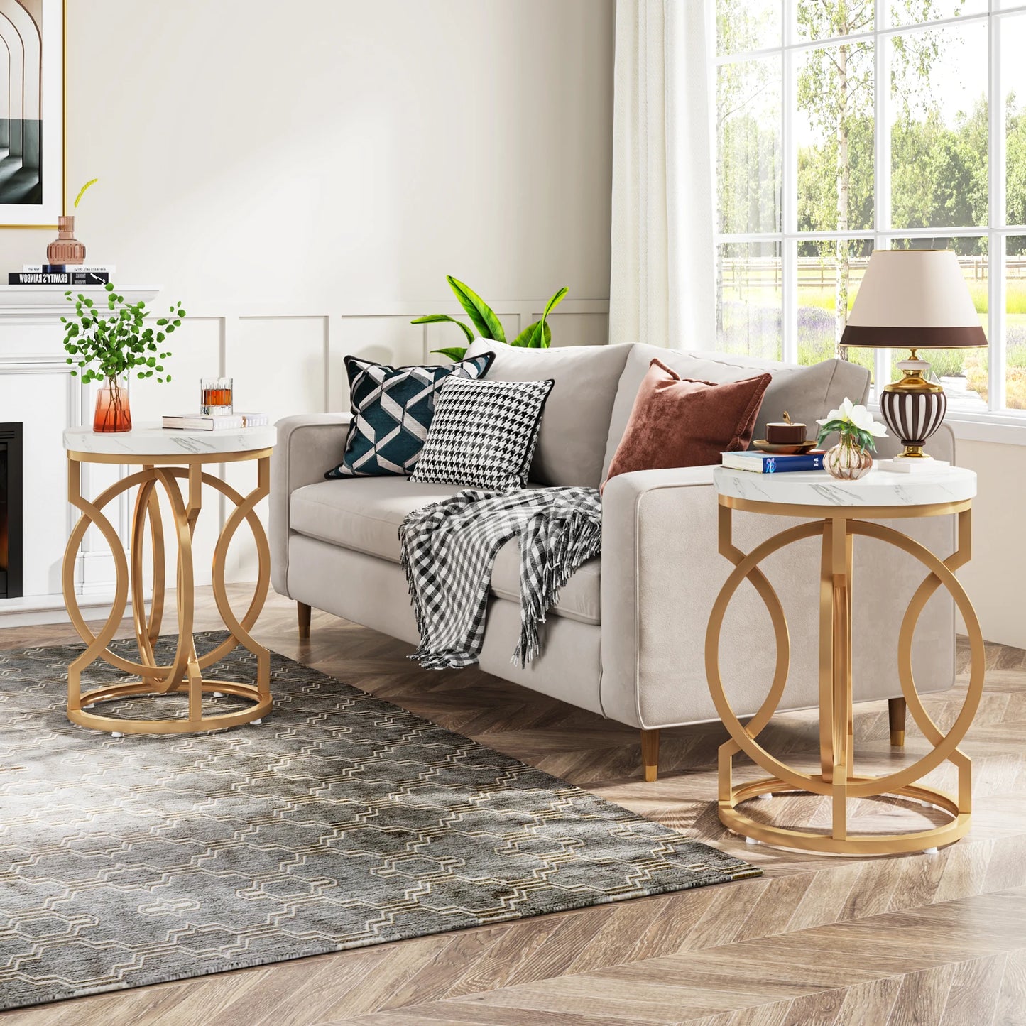 O-Base Marble Side Table