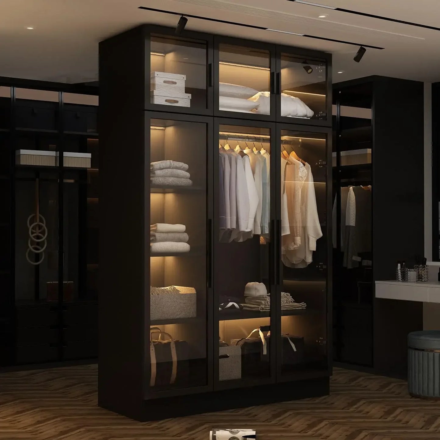 Glass Wardrobe Cabinet