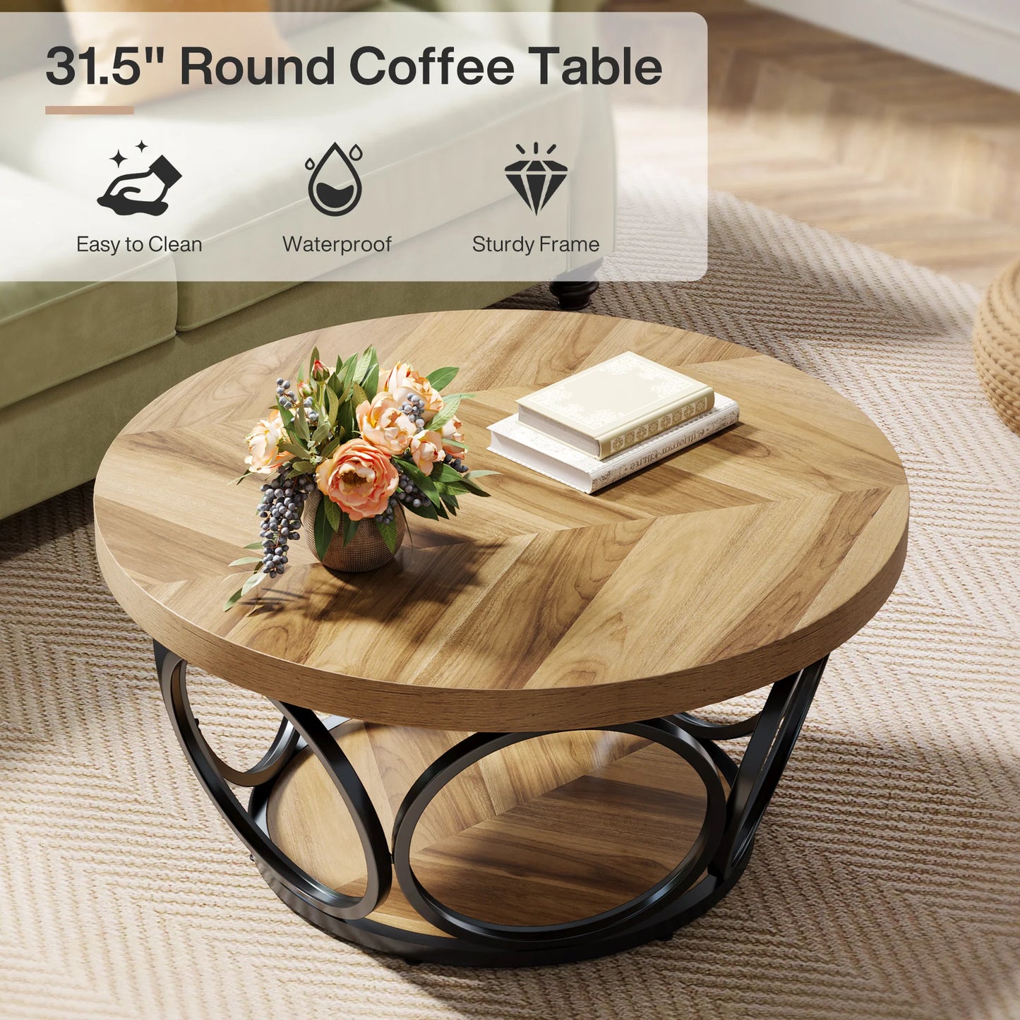 31.7″ Round Coffee Table