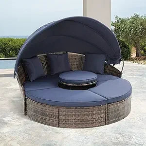 Rattan Round Daybed