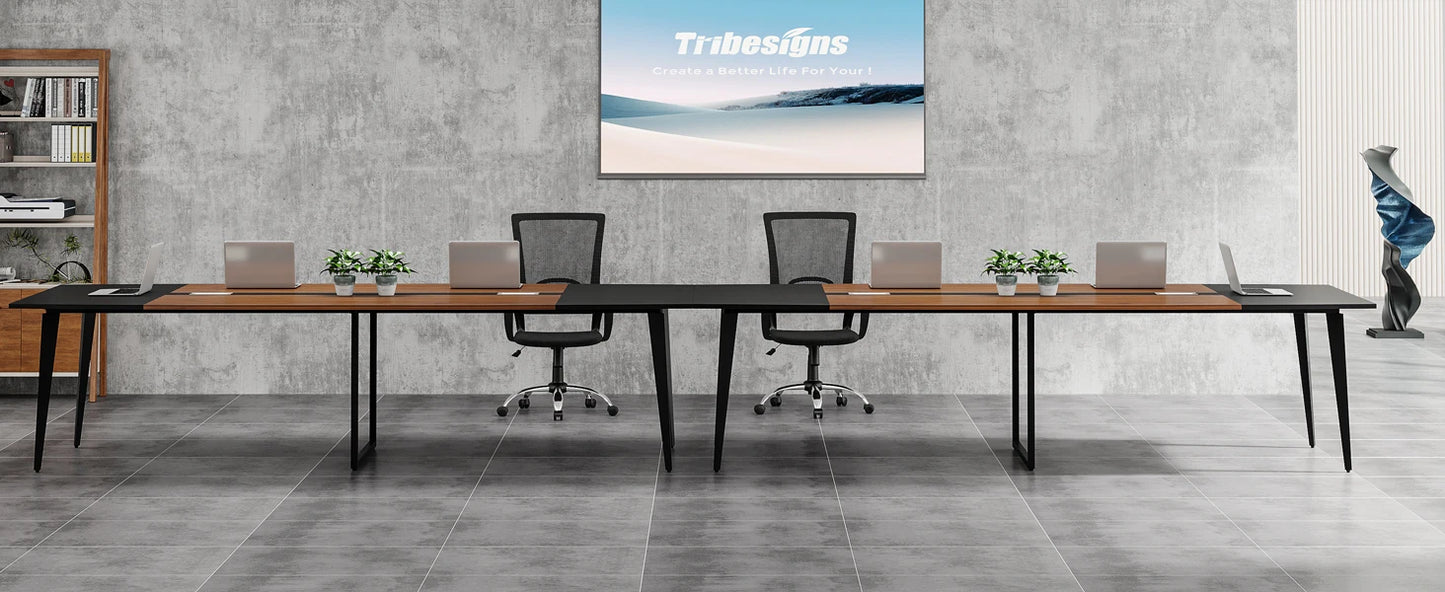 Boat-Shaped Conference Table