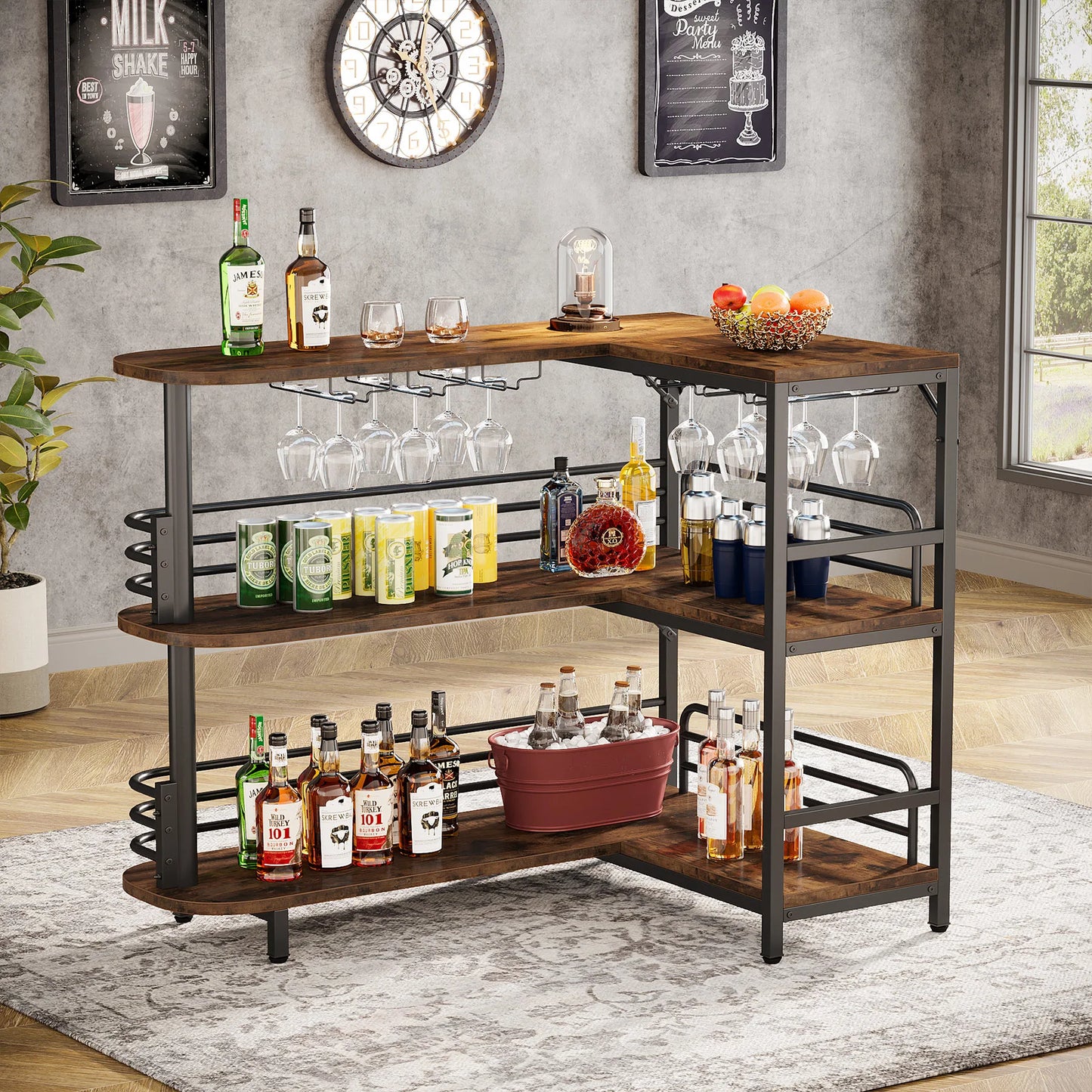 L‑Shaped Home Bar