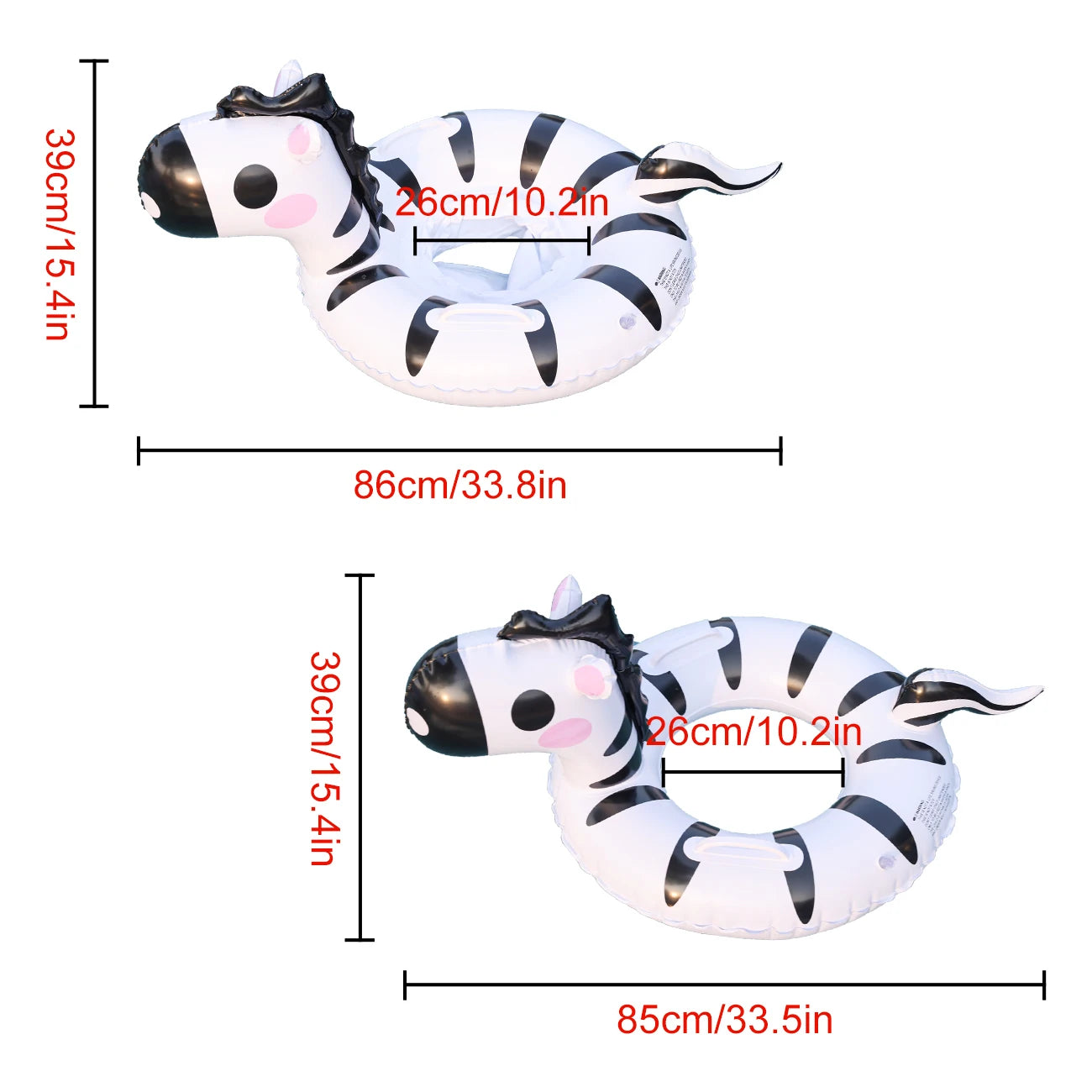 Zebra Shaped Pool Floats
