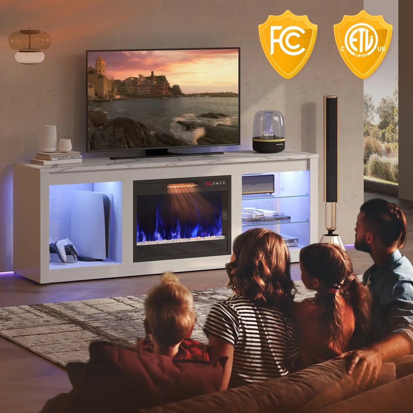 LED Electric Fireplace Stand