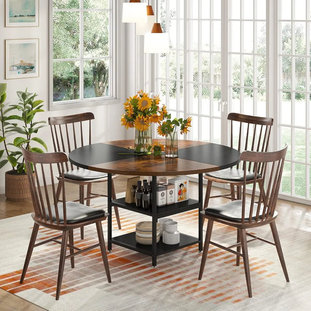 Round Storage Dining Table
