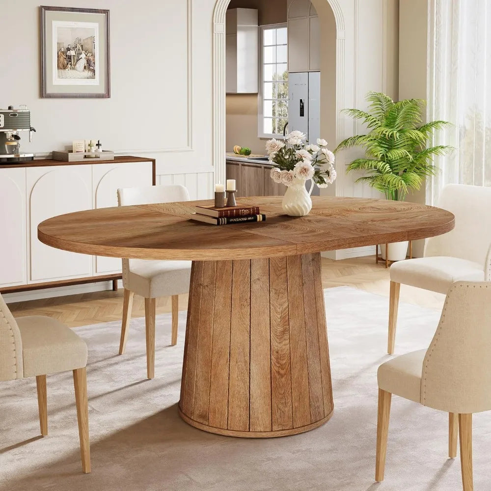 Fluted Oval Dining Table
