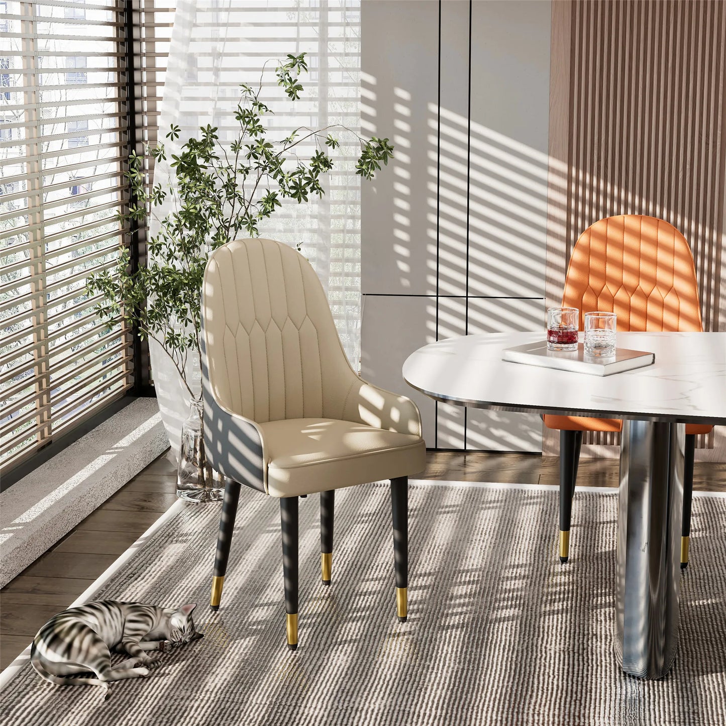 Faux Leather Dining Chairs