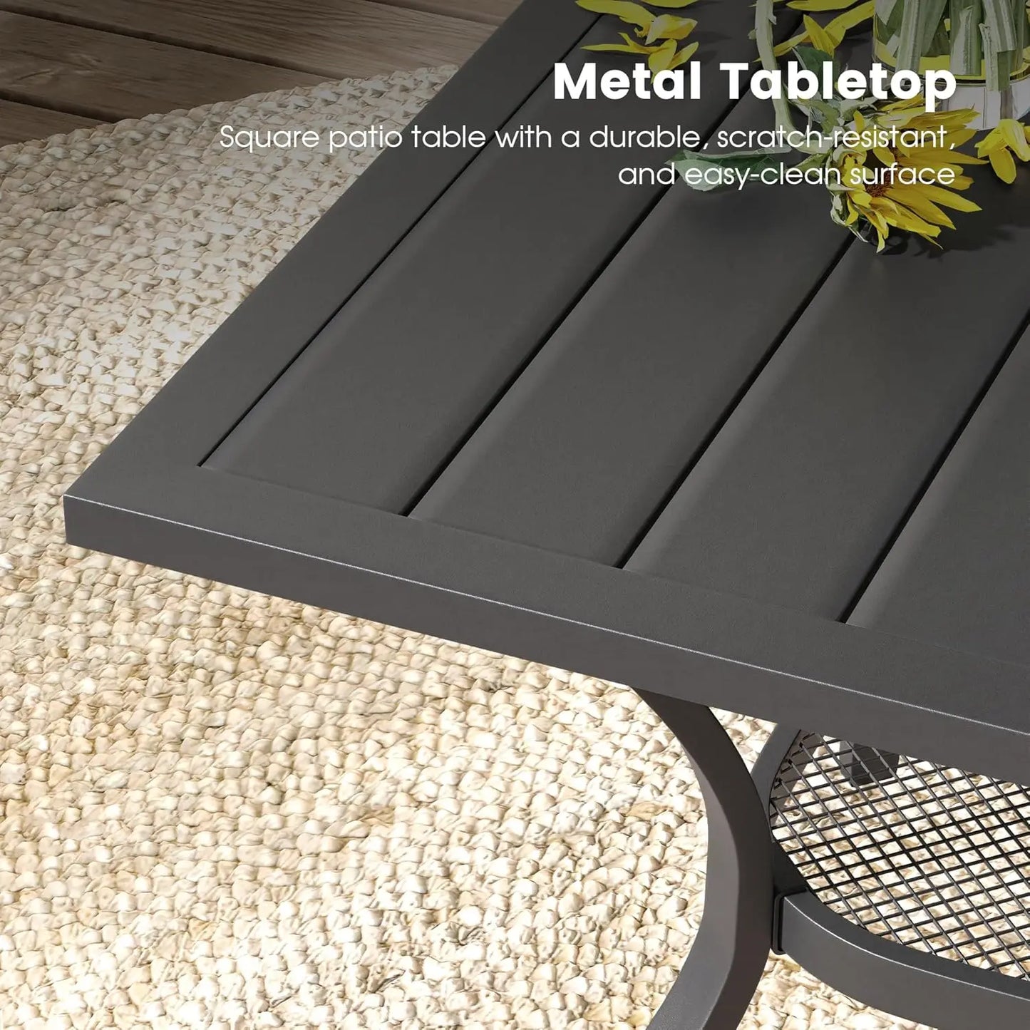 Black Patio Dining Set