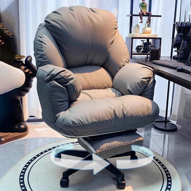 Compact Swivel Office Chair with Cushion