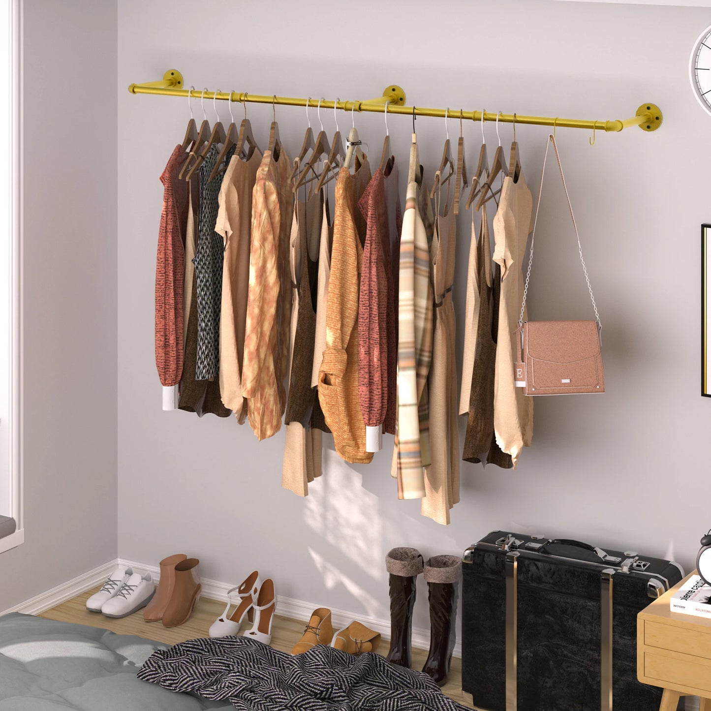 Industrial Pipe Clothes Rack